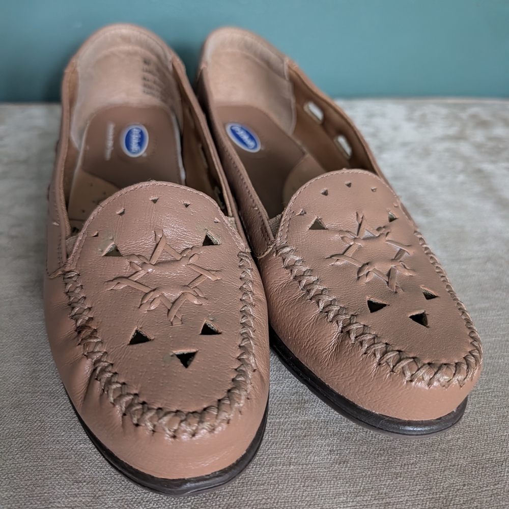 Dr. Scholl's Tan Leather Slip On's Sz 8 New